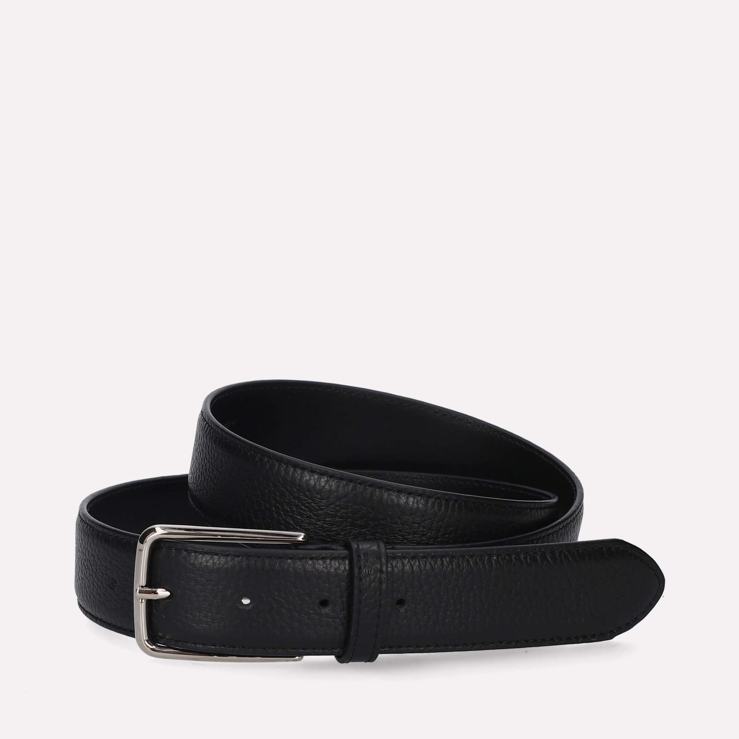 Black Dollaro Leather Belt