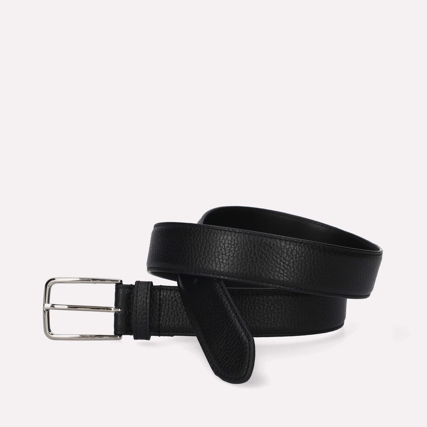 Black Dollaro Leather Belt