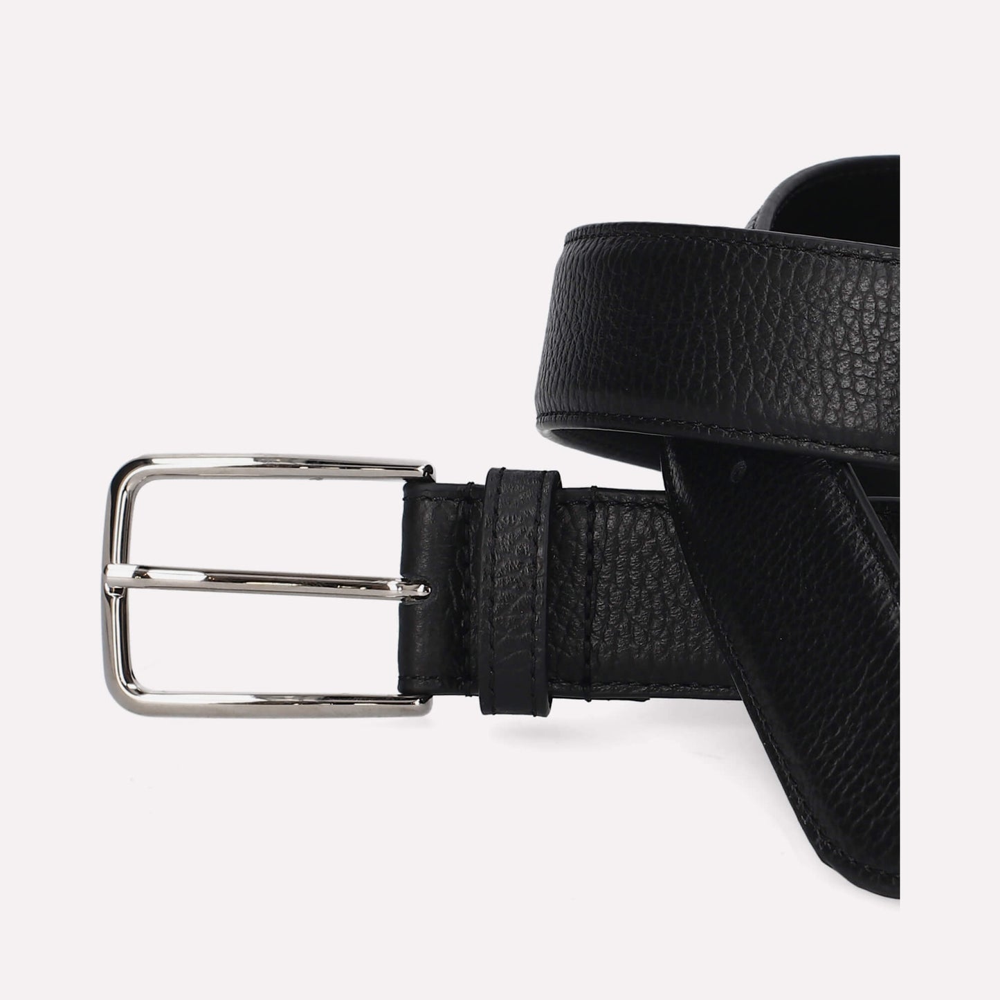 Black Dollaro Leather Belt
