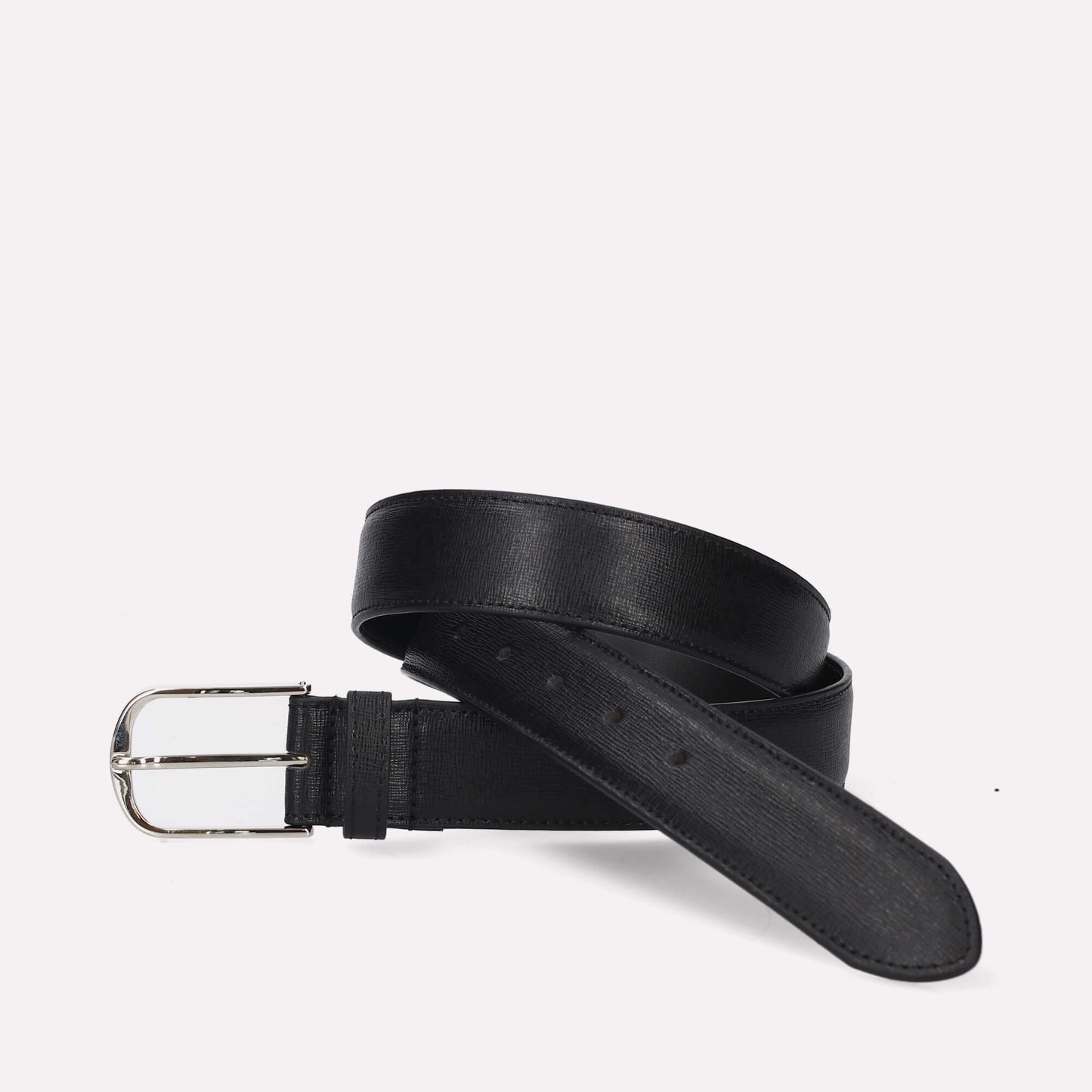 Saffiano Leather Belt Black