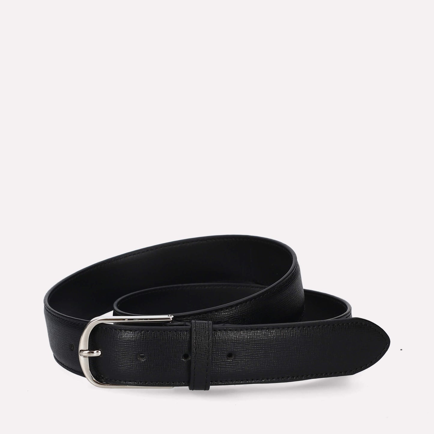 Saffiano Leather Belt Black