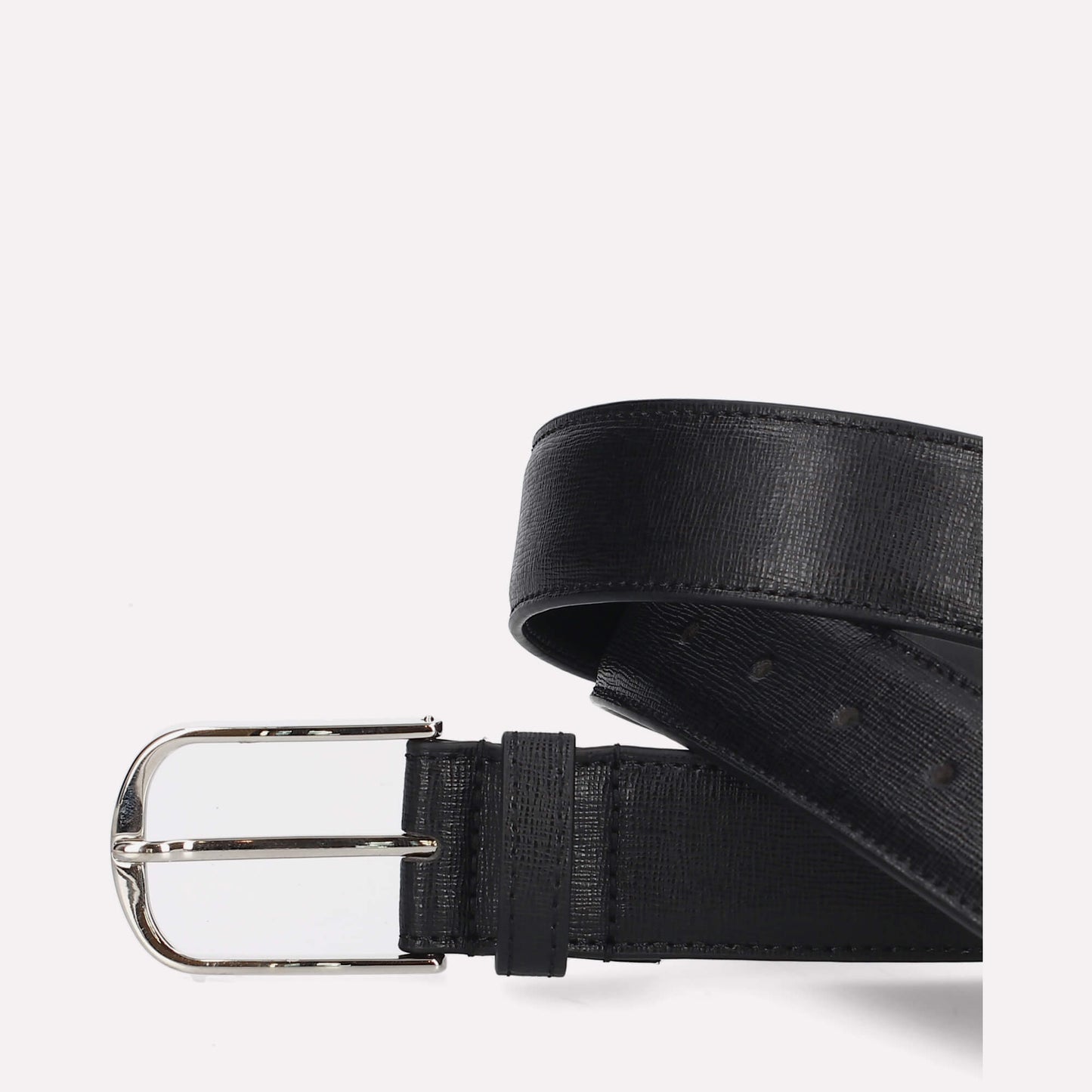 Saffiano Leather Belt Black